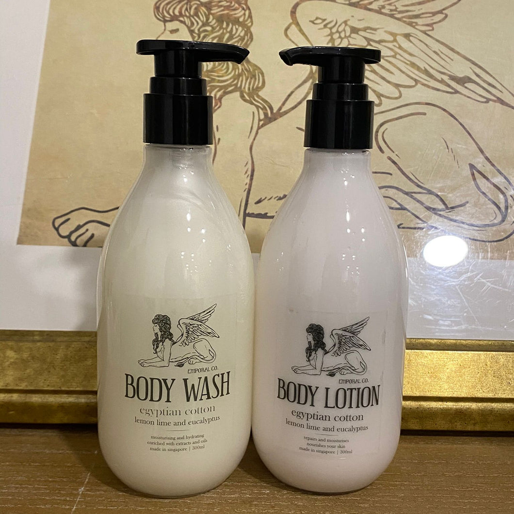 Limited Edition NEW SCENT Egyptian Cotton. DISCOUNTED BUNDLE ! Bodywash + Lotion